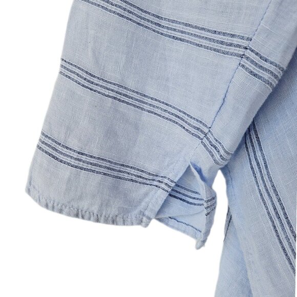 CP Shades Linen Sibella / Monica Top Blouse Lagenlook Boxy Oversized Stripe XL - Picture 8 of 15